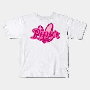 Loving Piper heart pink Kids T-Shirt